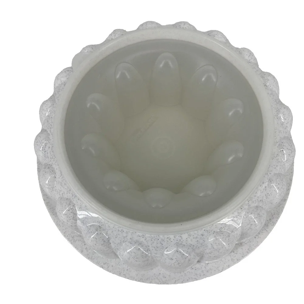 Vintage Tupperware Jello Mold Speckled Gray White Lid Jell-O Gelatin
